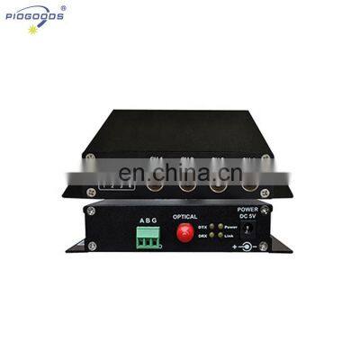 4-Channel Standard definition analog camera video to fiber optic  converter