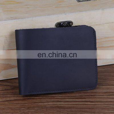 Cow crazy horse Leather Wallet for men slim smart wholesale retail customised custom logo vintage full grain