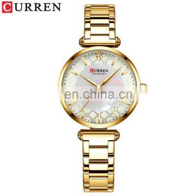 Factory Direct Sale 9072 Top Brand CURREN Casual Ladies Watch Steel Small Dial Business Rose Gold Watch Montre Femme