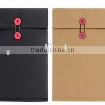 advertising office stationery paper pocket file holder with elastic band