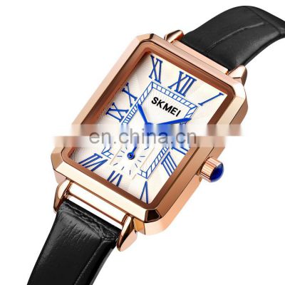 Hot Selling Skmei 1764 Rose Gold Women Wrist Watch Leather Strap Waterproof 30 Meters Wholesale Price