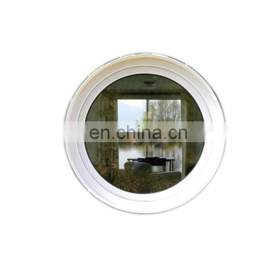 Fixed glass window upvc/pvc materials frame vinyl profiles round windows that open