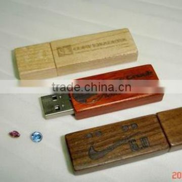 customized logo wooden usb flash drive