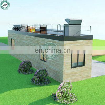 72sqm 2 Bedroom Container Resort House With Bathroom 40ft Container Holiday Home Villa With Roof Deck in US photo-3