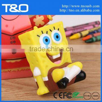 Cartoon Spongebob Power Bank 2600mah Cell Phone Usb Charger Yellow photo-1