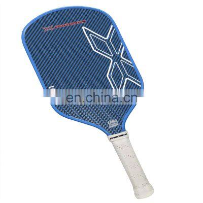 New Arrival USAPA Approved Blue Carbon Fiber With Texture Customized Rough Surface Pickleball Paddle