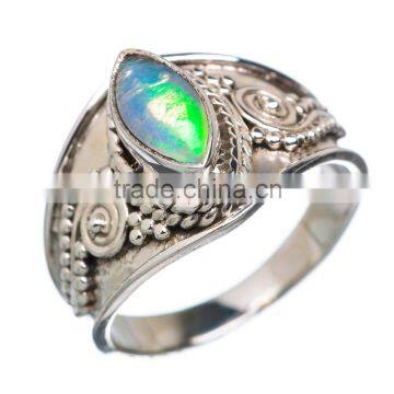 RARE ETHIOPIAN OPAL 925 STERLING SILVER RING ,925 STERLING SILVER JEWELRY WHOLE SALE,JEWELRY EXPORTER