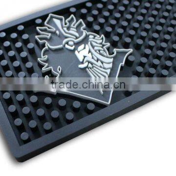 Personalized Advertising Log Soft Pvc Bar Counter Mat Drip Black Pad photo-3