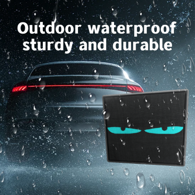Smart Rear Screen APP Controlled Text Pattern Animation Clock Free Design Flexible Led Matrix Panels for Car Advertising photo-4
