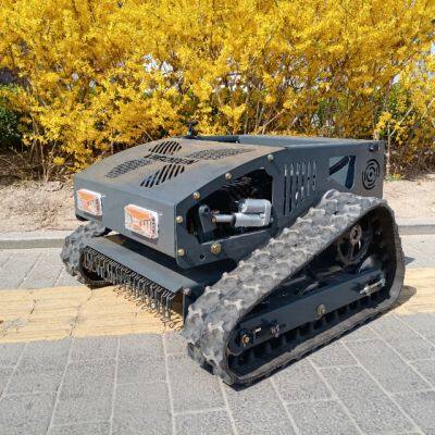 CE EPA 16Hp 9Hp 7Hp Puissance forte Coupe-herbes à chenilles en caoutchouc à télécommande Tondeuses à gazon à télécommande pour étangs
