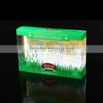 Transparent packaging box with clear pvc window