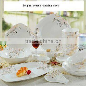 56 pcs Middle East Style Ceramic Dinnerware Tableware Set