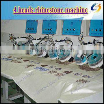 4 heads rhinestone/stone hotfix pressing/fixing machine