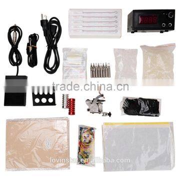 2016 Professional Tattoo Gift Kit Tattoo Machine + Power Supply + Pedal + Needle + Accessories Bag ect