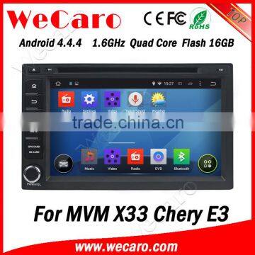 Wecaro WC-MC7230 Android 4.4.4 car dvd player 1080p for MVM X33 Chery E3 navigation system Wifi&3G