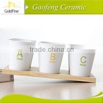 180 ml wholesale ceramic travel coffee mugs with customized printing