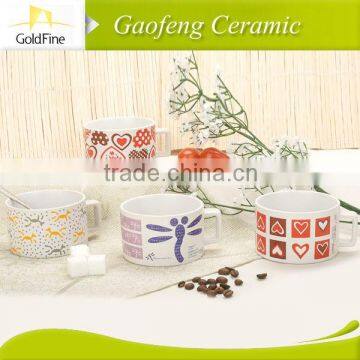 ceramic soup mug with handle