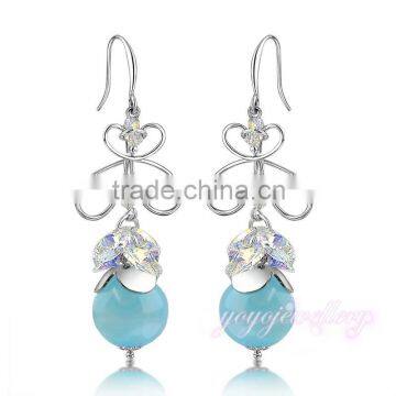 Wholesale china factory zircon fancy design gold earring