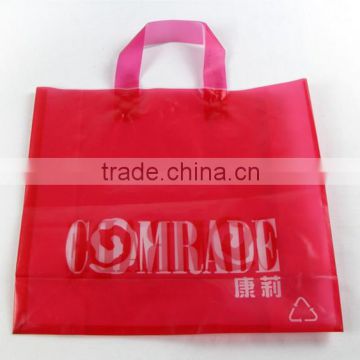 famous products made in China Square bottom die cut handle shoping plastic bag