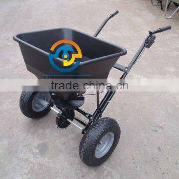 walk behind spreader, manual fertilizer spreader, plastic fertilizer spreader