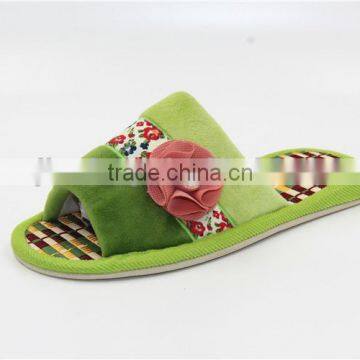 Flax slippers home indoor antiskid men and women natural bamboo rattan mat bottom cool summer slippers