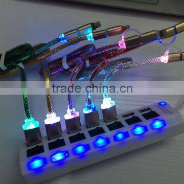 Led Lighting 8pin Micro Usb Cable, Phone Charging Cable, Data Usb Cable 2in1 Usb Cable for IPhone photo-6