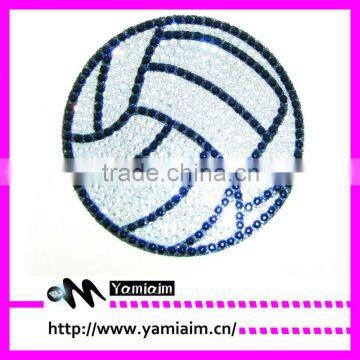 Promotional Rhinestone Volleyball Decal Car Sticker custom design