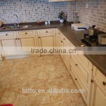 Scratch resistance polyester solid surface artificial stone slab for countertop with high quality