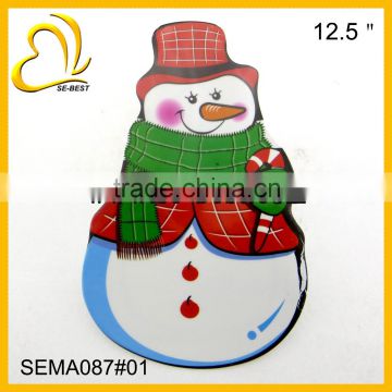 Snowman melamine plate, X-mas melamine plate, dishes