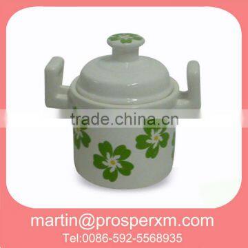 flower design ceramic coffee tea canister