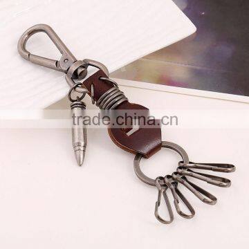 High Quality Hot Sale Lovely Genuine Handmade Leather Keychain With Key Ring Leather Keychain photo-3