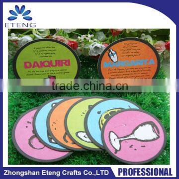 Wholesale fastion custom printing absorbent paper cup coaster