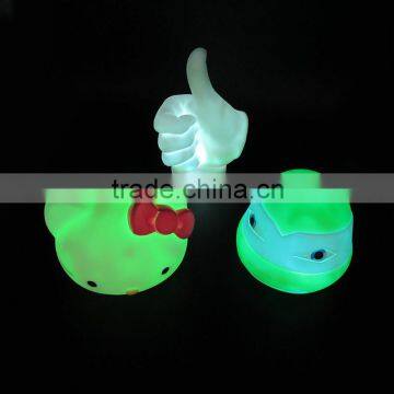 OEM cartoon design electric rechargeable led light up plastic toys
