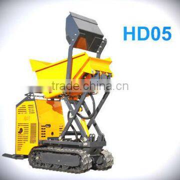 mini dumper with CE paper,load 500kgs,hydraulic transmission,1447mm ultrahigh dumping height