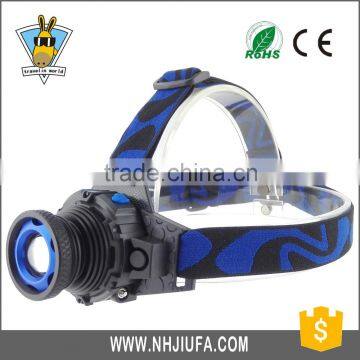 JF LED head flashlight rechargeable lamp beads rotating long-range outdoor waterproof glare headlight