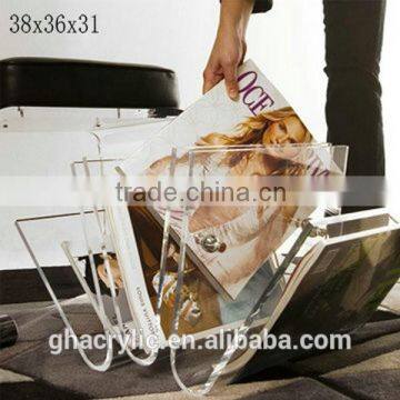 GH-RZ598 Professional Acrylic Holder/acrylic File Storage/acrylic Magazine Rack ,customized Acrylic Magazine Display Rack photo-5