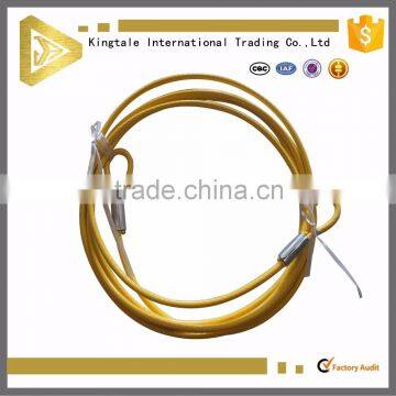 PVC coated 6x19+iws steel wire rope sling with eyelets