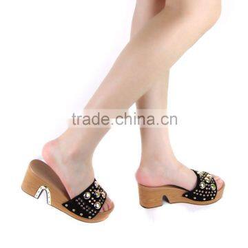 Wholesale Female Wood Soles High Heels photo-6