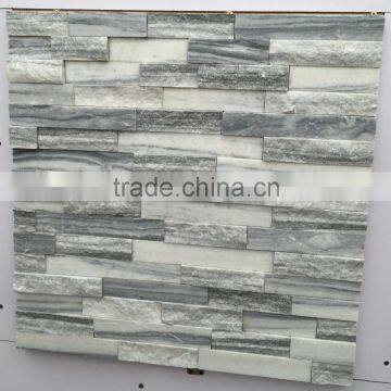 Hot Green Wave Split Face Marble Stacked Stones / Ledge panels