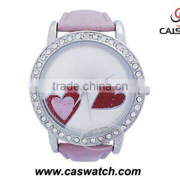 Heart pattern girlish watch