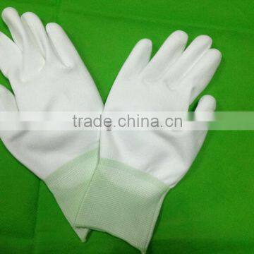 Top Sale White Carbon Fiber ESD PU Palm Fit With Nylon Liner Safety Working Gloves photo-2