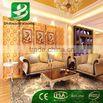 eco-friendly flocking acoustic wall panel for chamber wall decoration