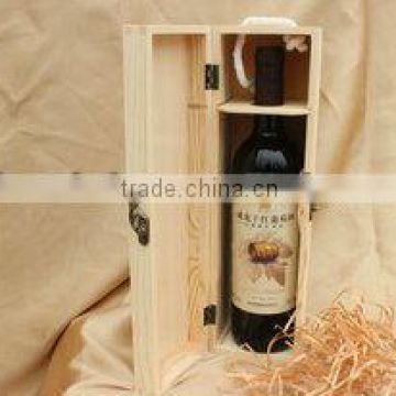 Hot-sale one bottle wooden wine bottle boxes