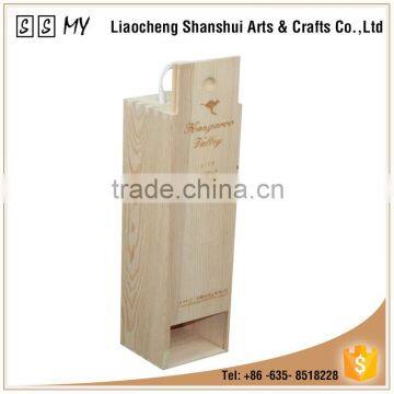 Custom design individual empty wooden luxury wine box wholesale