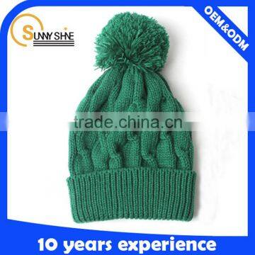 Buy Alibaba Cheap Custom Knitted Pom Beanie Hats Caps