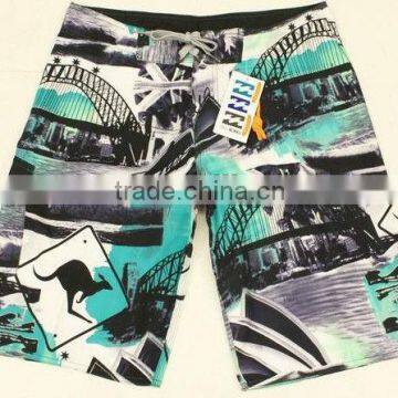 Men board shorts with dye sublimation printing/waterproof mens board shorts/khaki board shorts