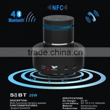 Market Futian Speaker, Bluetooth 26 watt Vibration Speaker with Micro USB Power Supply