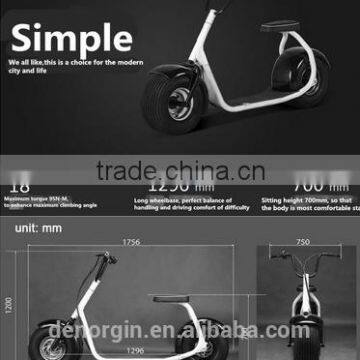 18*9.5 Car Tyre Seev Citycoco Harley Style Scrooser 800w Brushless Mobility Scooter for Adult Electric Chopper Motorcycle photo-6