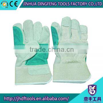 10.5 inches full palm cow split work gloves with ce certificate