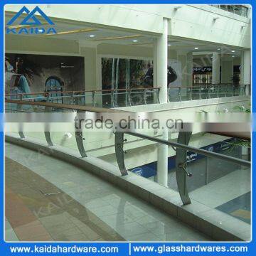 stainless steel 304 balustrade glass railing with spider barcket